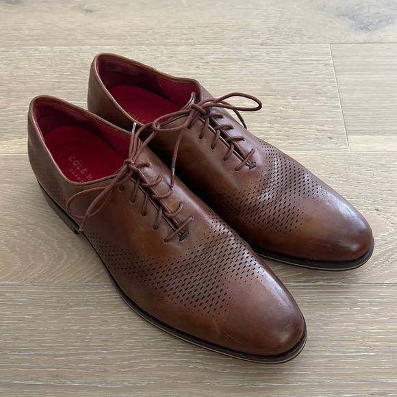 Cole Haan Men's Washington Grand Laser Wingtip Oxford Size 11 Dress Classic Nice - Picture 2 of 9